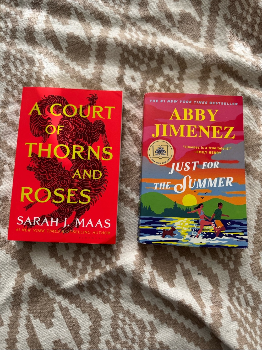 A Court of Thorns and Roses + Just For The Summer Books